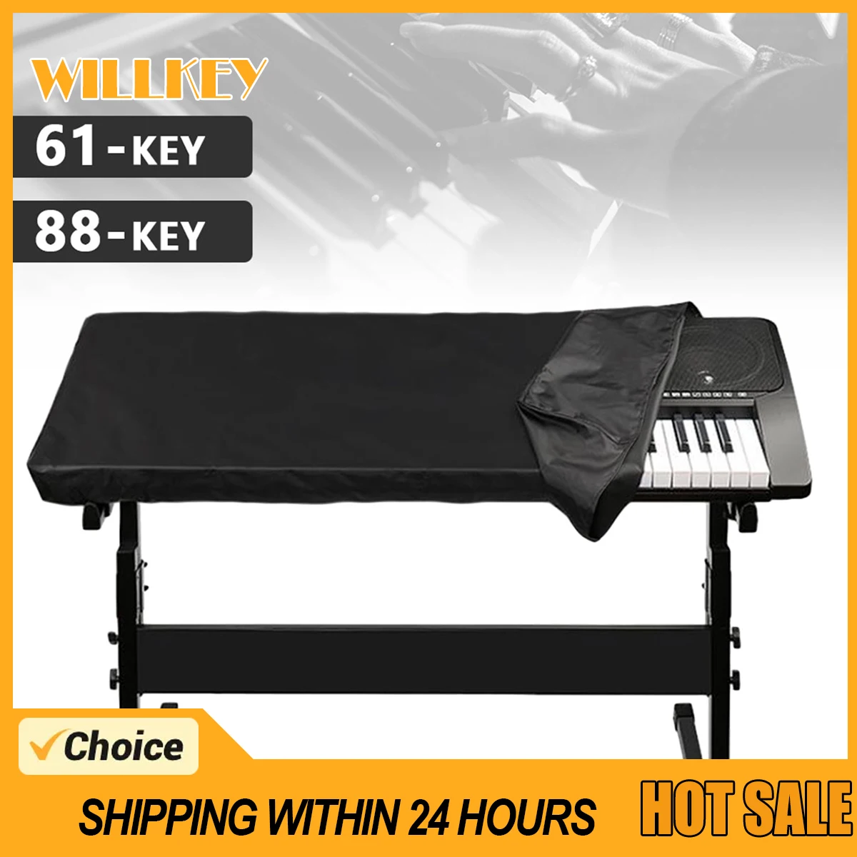 Black 88 Keys Digital Electric Piano Cover 61 Keys Electronic Dust Coverd Shrink Draw Phial Dust Piano Protective Organizer