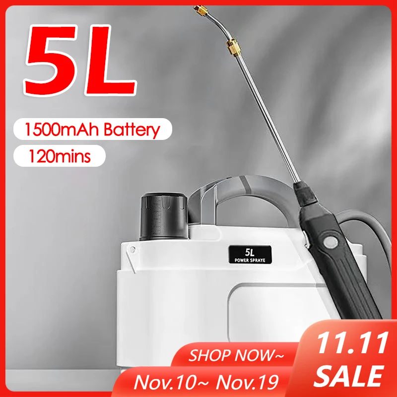 

Электрический распылитель на плечо, лейка 5 л с растягивающимся распылителем, перезаряжаемый автоматический садовый распылитель типа C