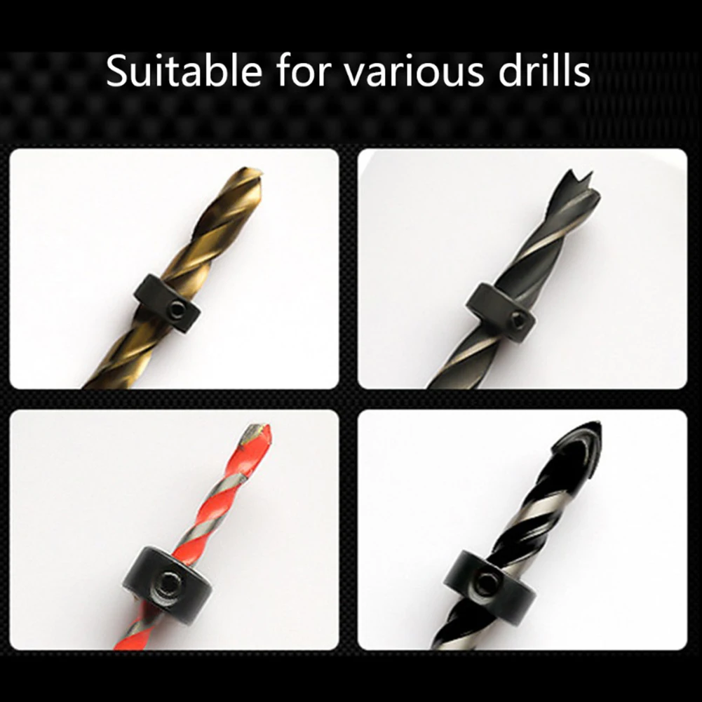 Drill Depth Stop Bit Collar Set Woodworking Drill Depth Stop Rings Drill Depth Stop Bit Collar Set Drill Stop Rings