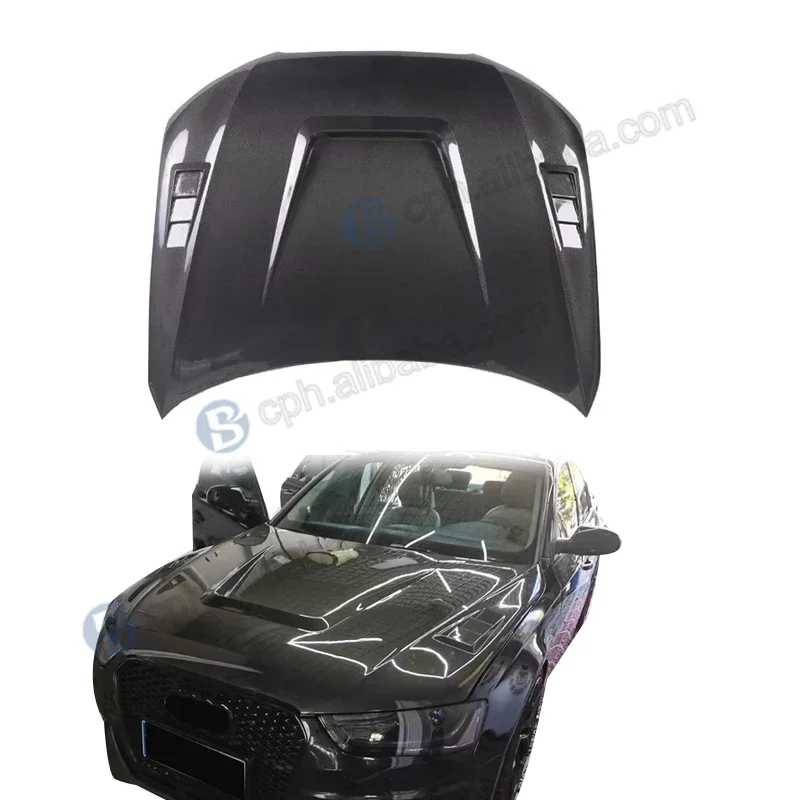 2024 Trending Car Exterior Accessories Sedan Engine Cover Hood Carbon Fiber Front Bonnet For  A5 S5 RS5 B8.5