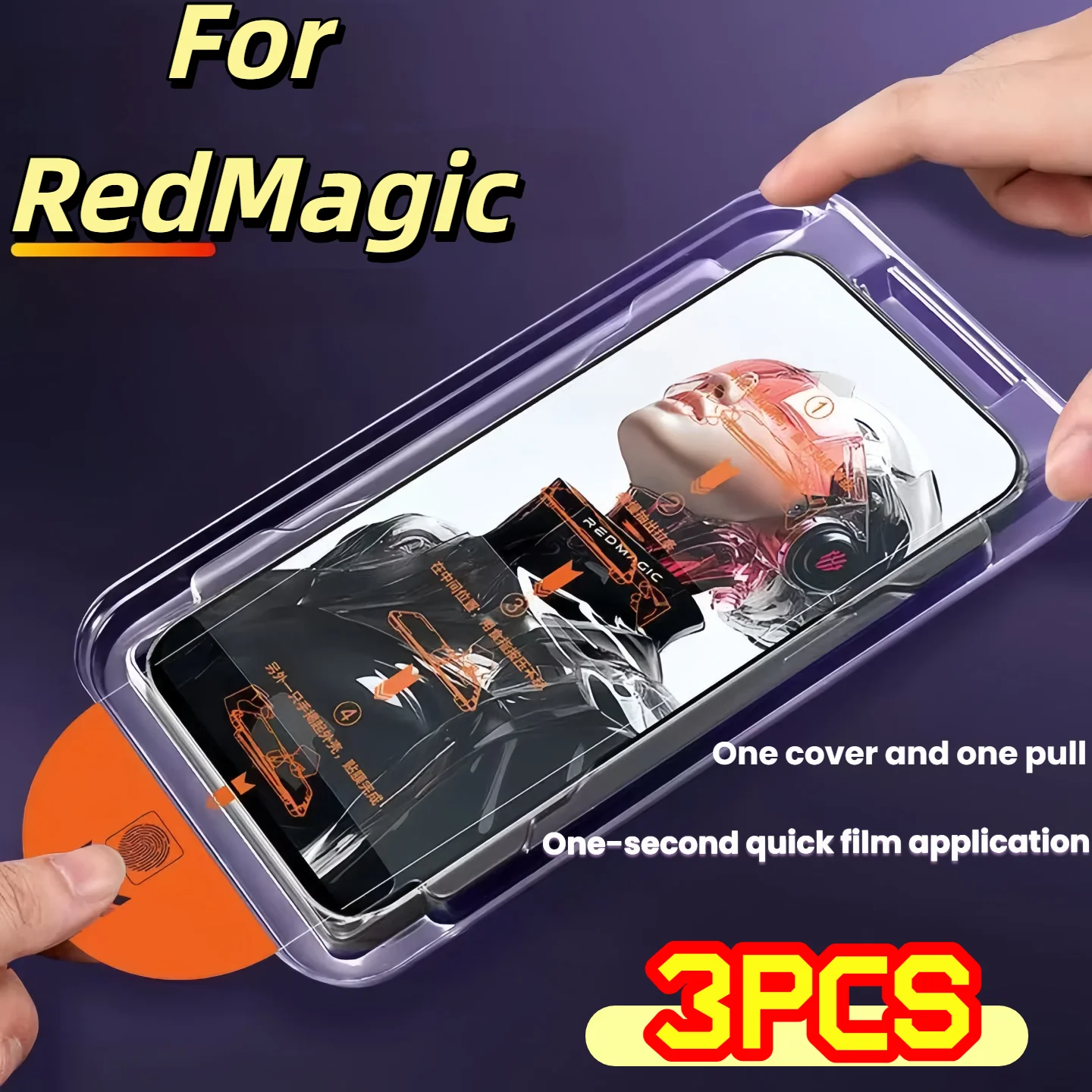 3 قطعة 9H الزجاج المقسى ل ZTE Nubia Redmagic 10 10S 9 9S 8 8S 5G حامي الشاشة المضادة للبصمة