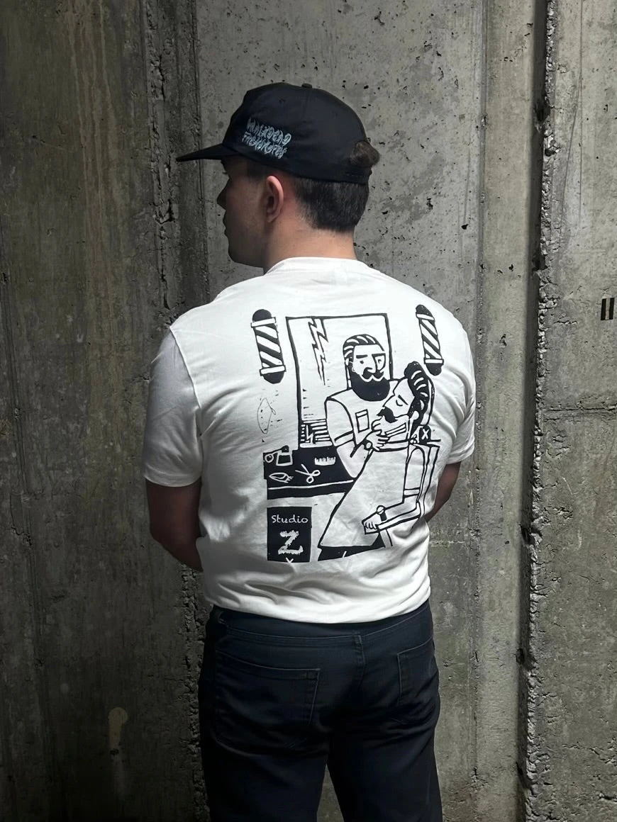 Retro Barber Culture Hand-Drawn Woodcut Stylist Tattoo Art Graphic Tee Cotton Mens Womens T-Shirt Summer Outdoor Casual Top