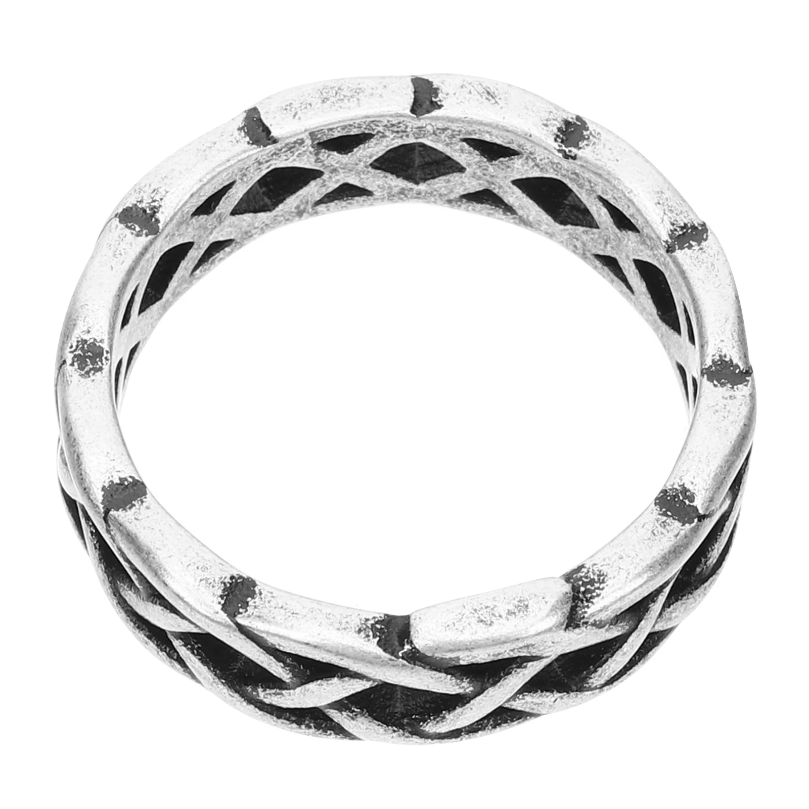 

Weaving Knotted Hand Jewelry Stainless Steel Rings for Men Wedding Finger Accessories Hollow Band