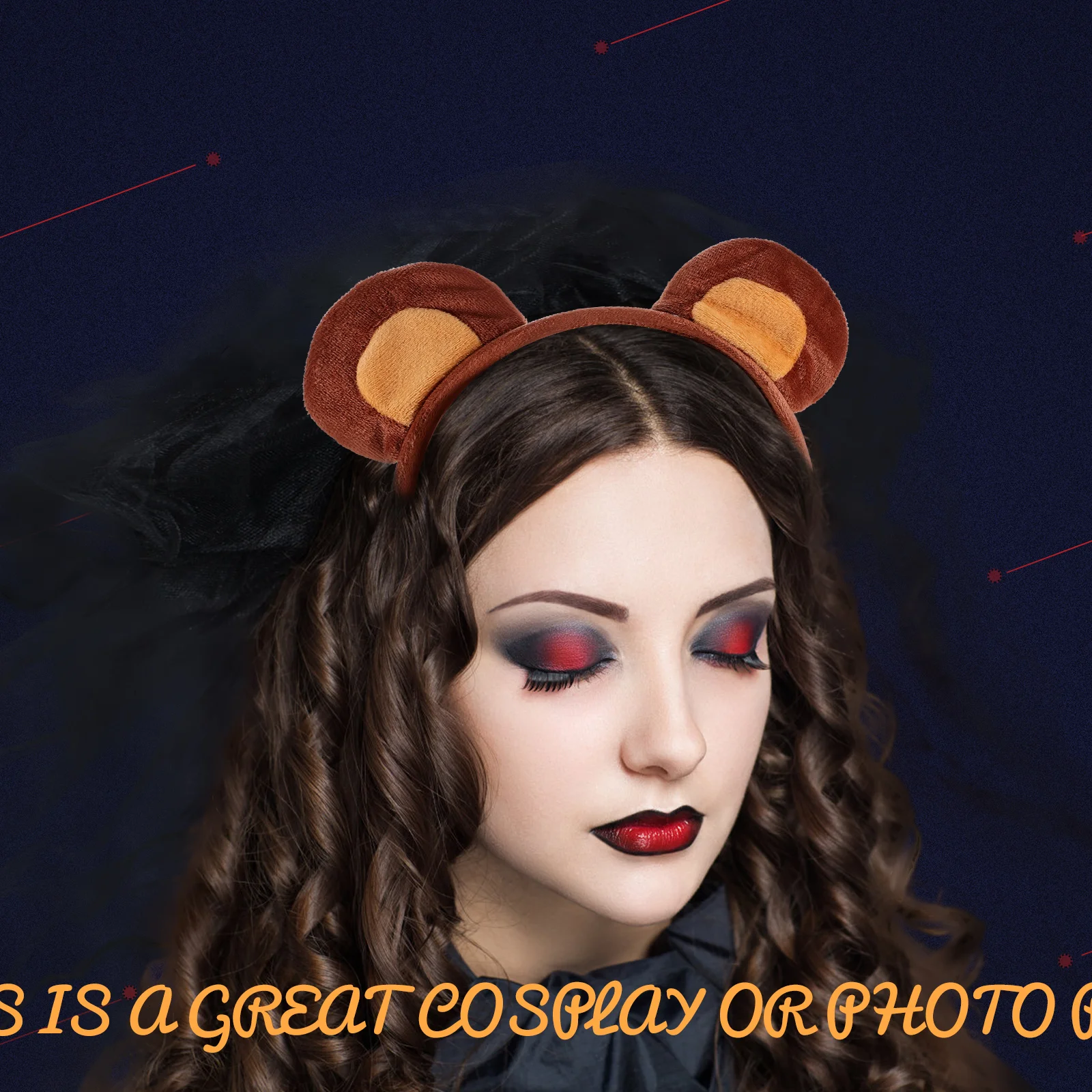 

Adorable Bear Women Hairb Party Accessory Decor Comfortable Bear Ears Headb Cosplay Decorative Ear Hairb Prop