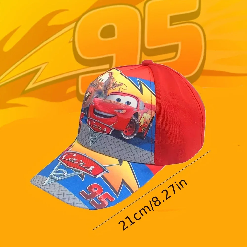 1pc Boné de Brinquedo Disney Lightning McQueen, Boné de Beisebol com Desenho Animado Fofo, Boné Reutilizável com Aba Curva