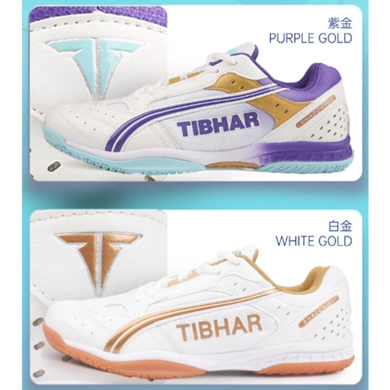 Tibhar Table Tennis Shoes Table Tennis Racket Ping Pong Balance Support Lightweight Non-Slip Breathable Wrapping Shock Absorbent