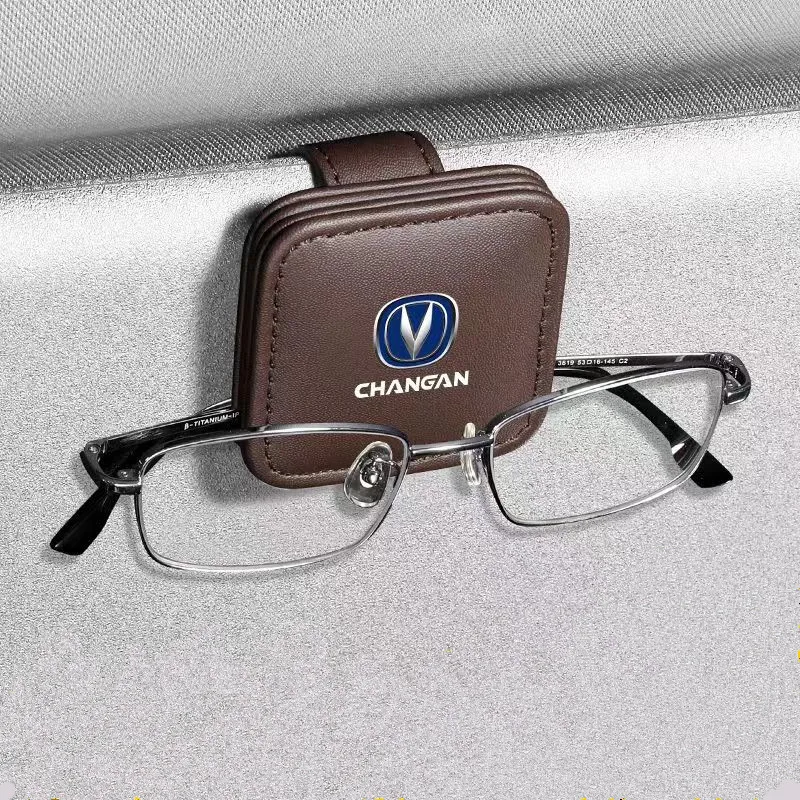 Car Sun Visor Glasses Storage Box Sunglasses Clip Card Ticket Holder For Changan CS55 CS75 CS35 CS95 Accessories Car Styling