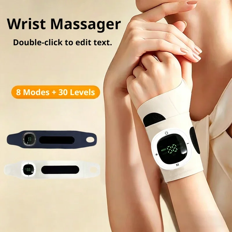 

Rechargeable EMS Pulse Magnetic Detachable Wrist Massager Adjustable Support Band for Hand Wrist Fatigue Relief