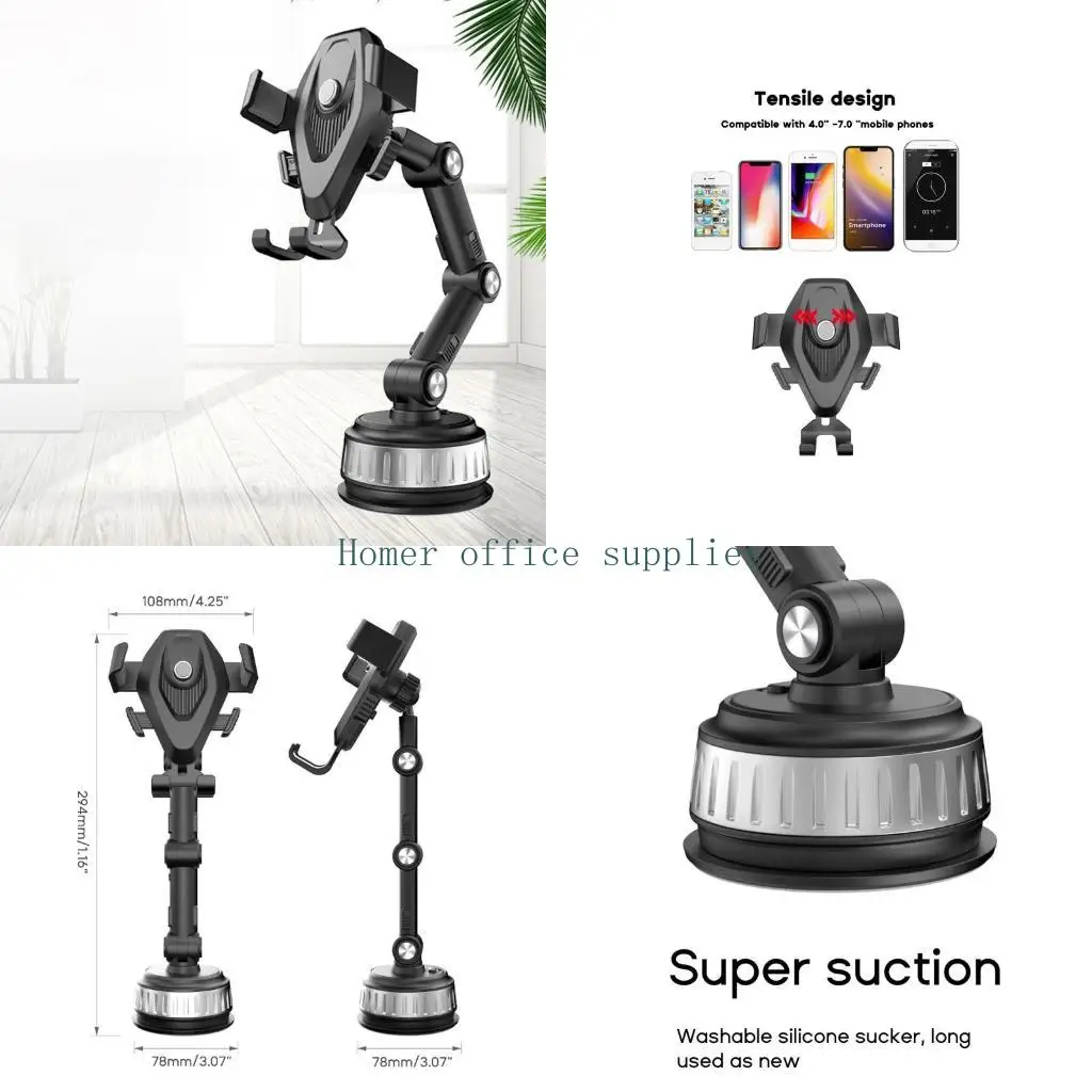 

K43B Suction Cup Phone Holder Windshield Dashboard Air Vent Phone Mount Strong-Sticky