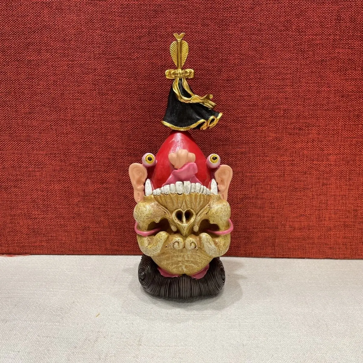 Tibetan Ritual Torma Five‑Senses Offering Resin Hand Painted Sculpture Buddhist Altar Worship Supply Decor