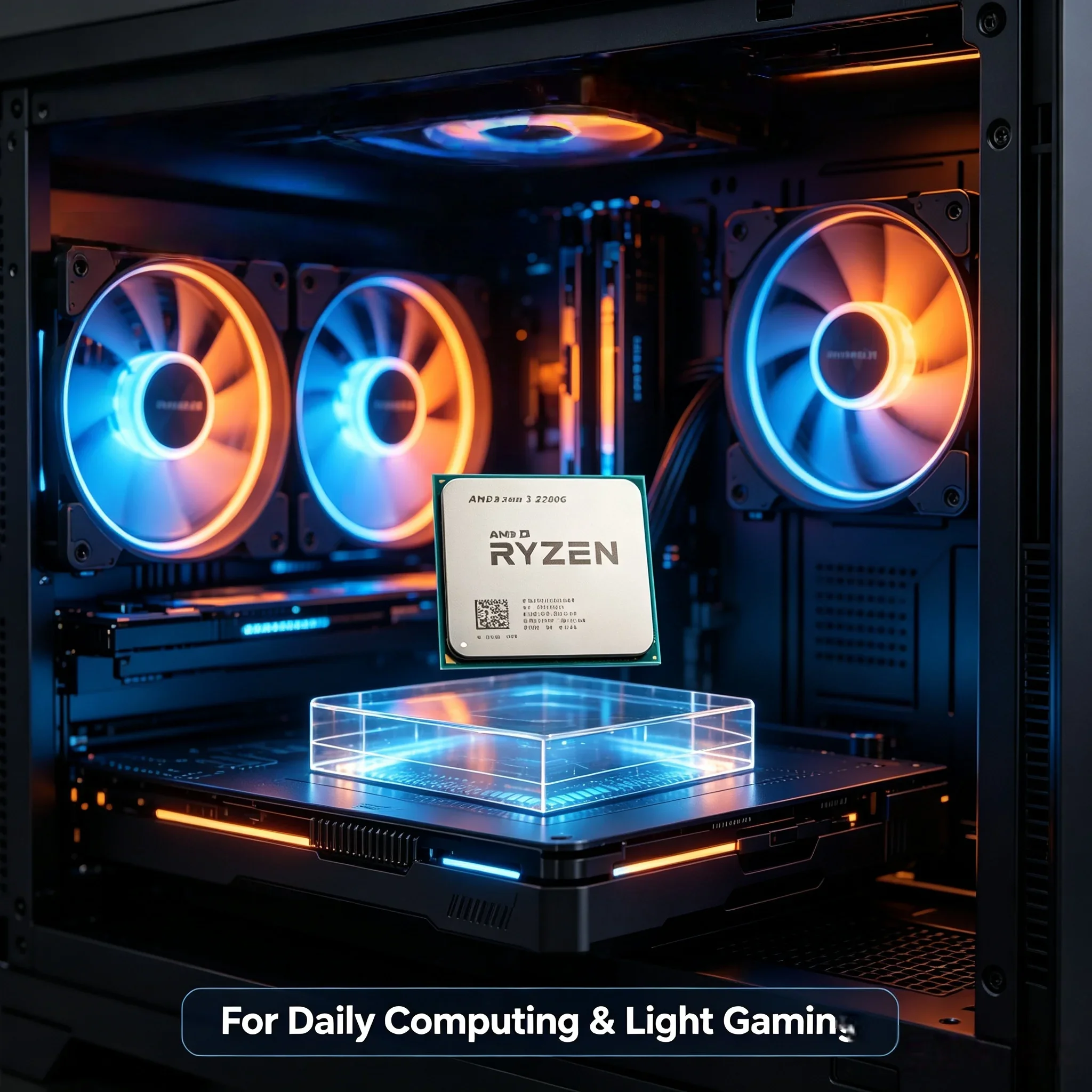 AM4 Processor AMD R3 2200G PRO 2200G Integrated Vega 8 Graphics 65W TDP Quad Core Chip For Mini ITX HTPC Office Workstation