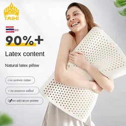 TAIHI Orthopedic Latex Pillow Thailand Pure Natural Massage Memory Ergonomic Cervical Neck Pain Pillows For Sleeping For Bedroom