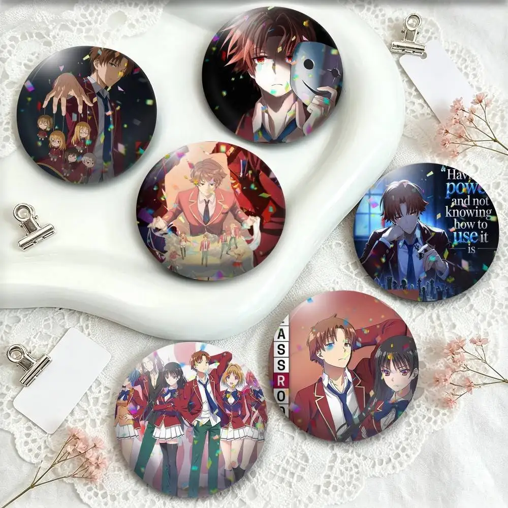 C-Classroom of E-Elite  25 32 44 58 75mm Badges Personalized Round Brooches Pins Accessory Gift
