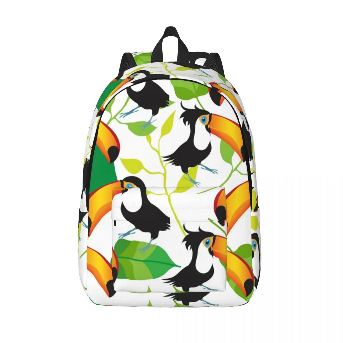 Laptop Backpack Unique Summer Exotic Bird Toucan And Leafs School Bag Durable Student Backpack Boy Girl Travel Bag