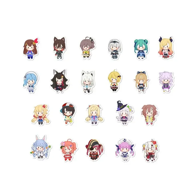 Hololive Sticker Anime Shirakami Fubuki Tokino Sora Stationery Stickers Cartoon Print Water Proof Student School Supplies Decor