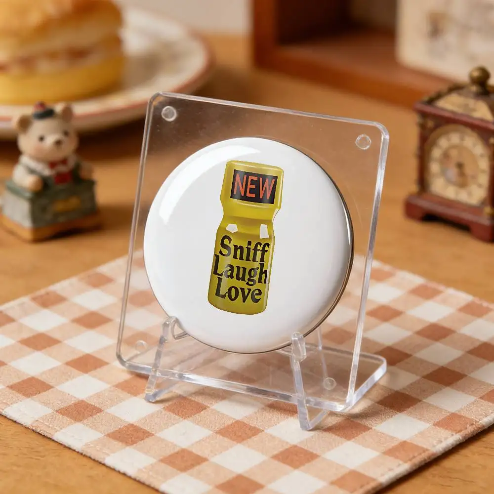 Poppers Sniff Laugh Love Enamel Pins Handmade Round Brooch L Killer Yagami Light Cosplay Badge Backpacks Jewelry Gifts