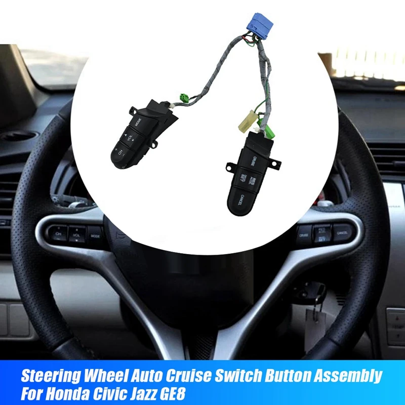 Car Steering Wheel Cruise Control Switch 36770-SNA-A12 For Honda Civic Jazz GE8 Audio Remote Accel Button 36770-SNR-C21