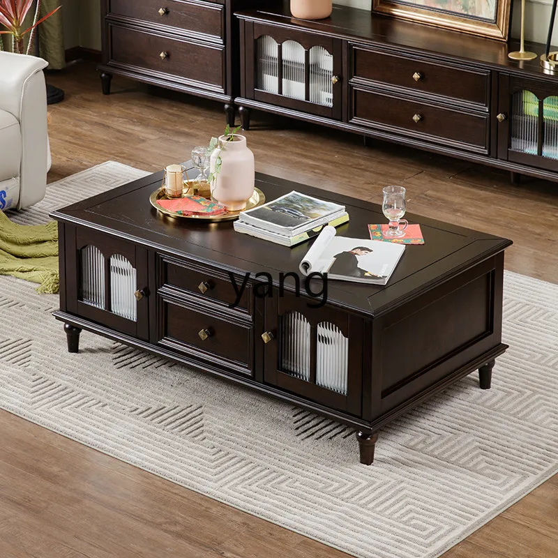 

lzr French Retro Art Vintage Style Coffee Table and TV Cabinet Set