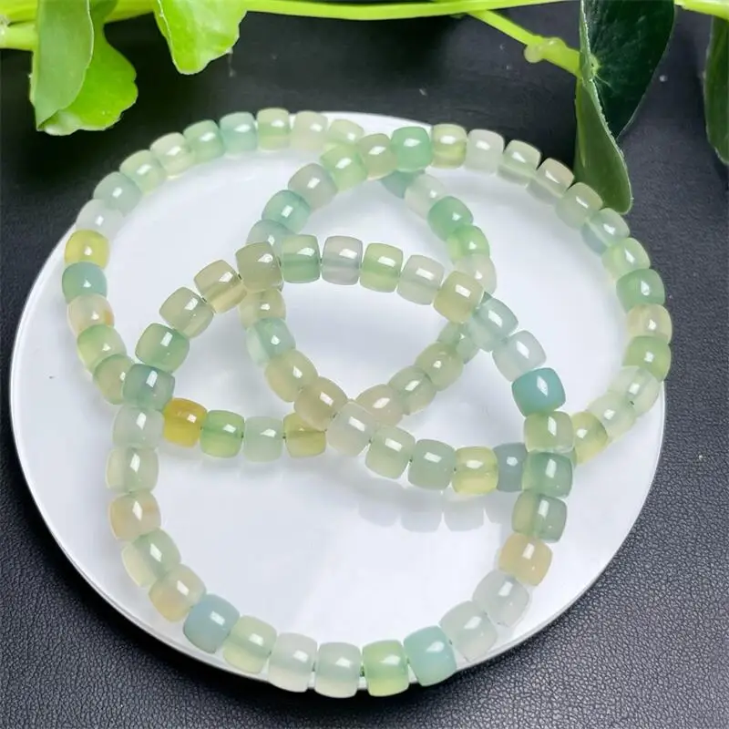 

7.5MM Natural Agate Green Agate Bracelet Crystal Reiki Healing Gemstone Fashion Jewelry Holiday Gift 1pcs