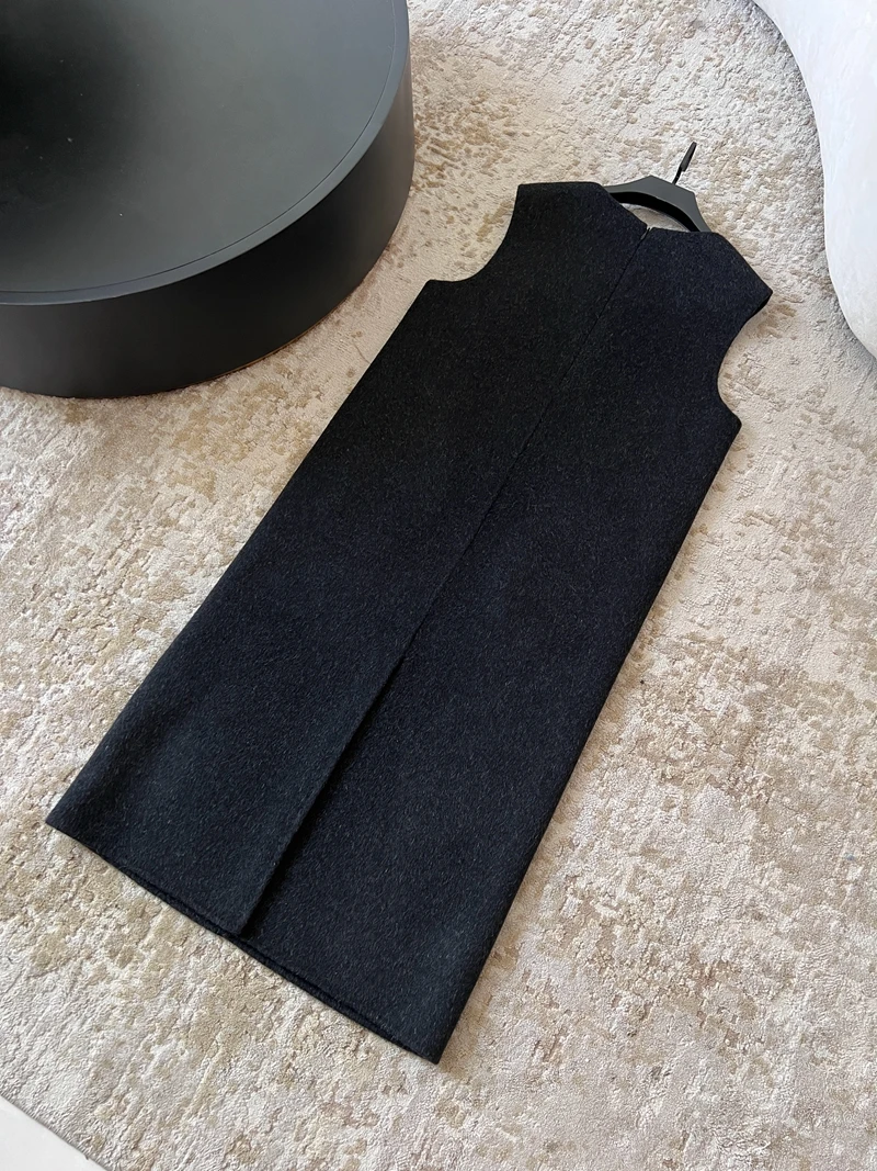 Bla Gilet di lana Svel di lusso double-face Dr Fem Ele Maternal Sle Gonna a trapezio a vita medio-alta Dr