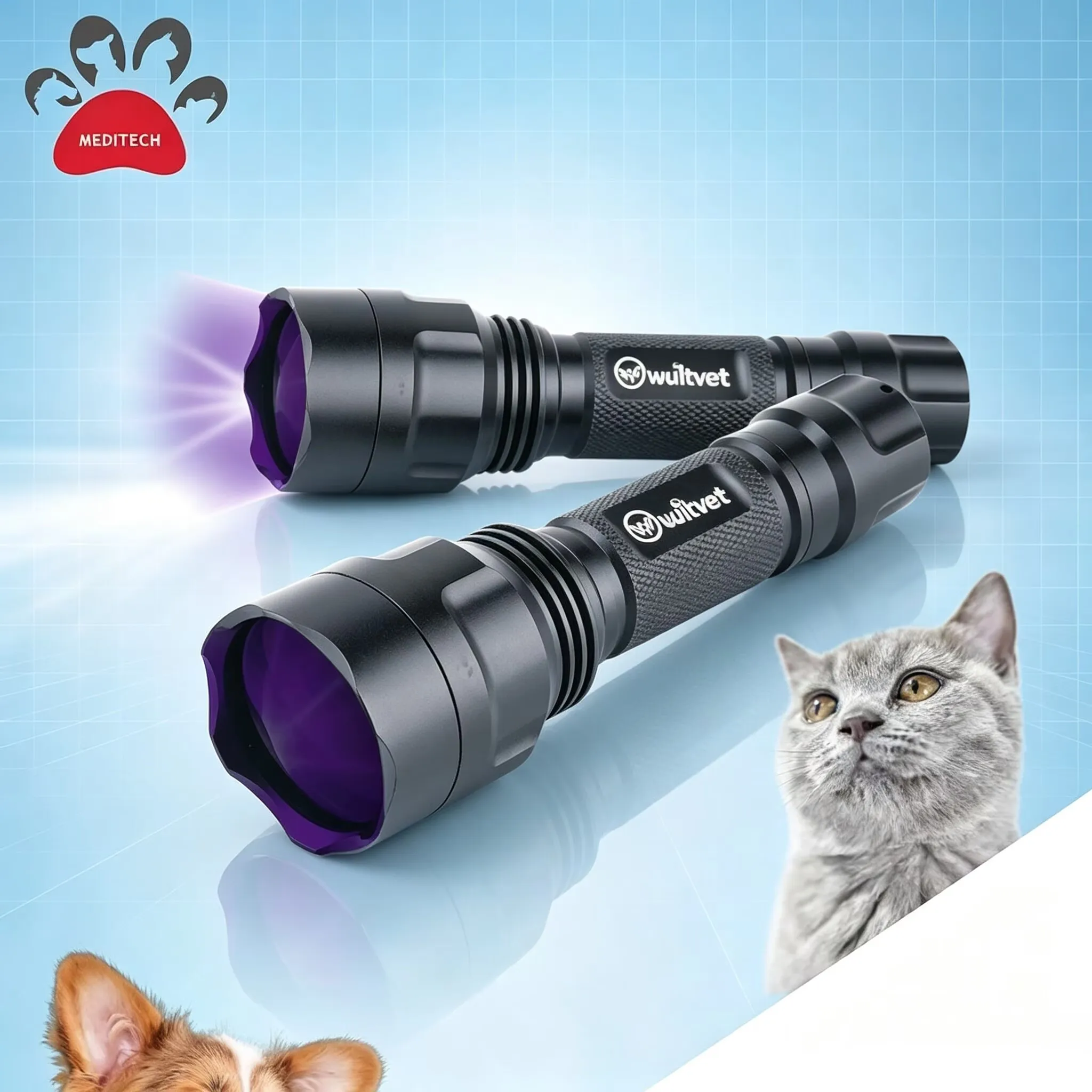 Rechargeable Handheld Wood Lamp Pet Skin Disease Detection Lamp Fungus Cat Moss Skin Tinea Screening Diagnostic Instrument