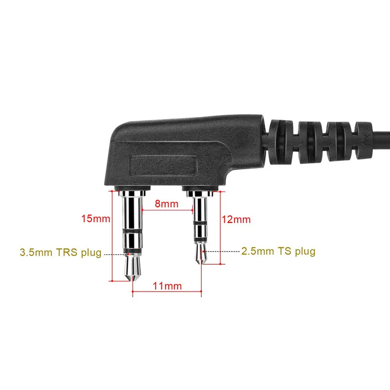 Baofeng Earphone Mikrofon Mikrofon Mikrofon Tabung Udara Akustik Tersembunyi Headset Earbud Headphone Earpiece untuk Radio Walkie Talkie Kenwood