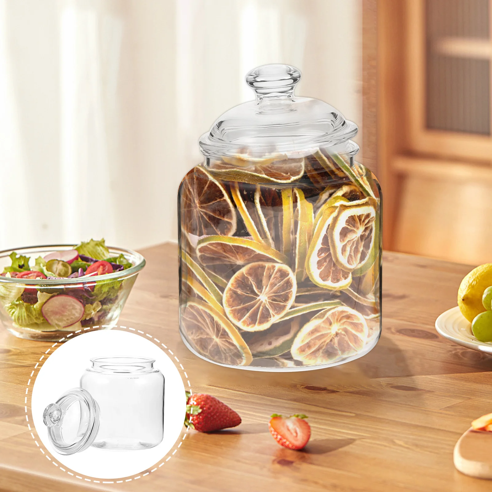 

Creative Transparent Sealing Tea Jar Small Clear Loose Tea Container Airtight Storage Canister For Candy Snacks Grains Reusable