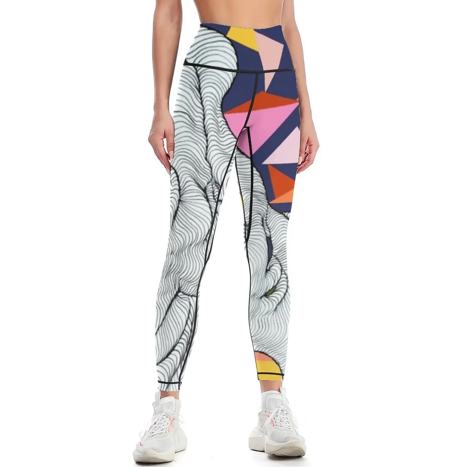 

Clouds - Blue Leggings Leginsy push up fitness set gym Sweatpants workout clothes for Womens Leggings