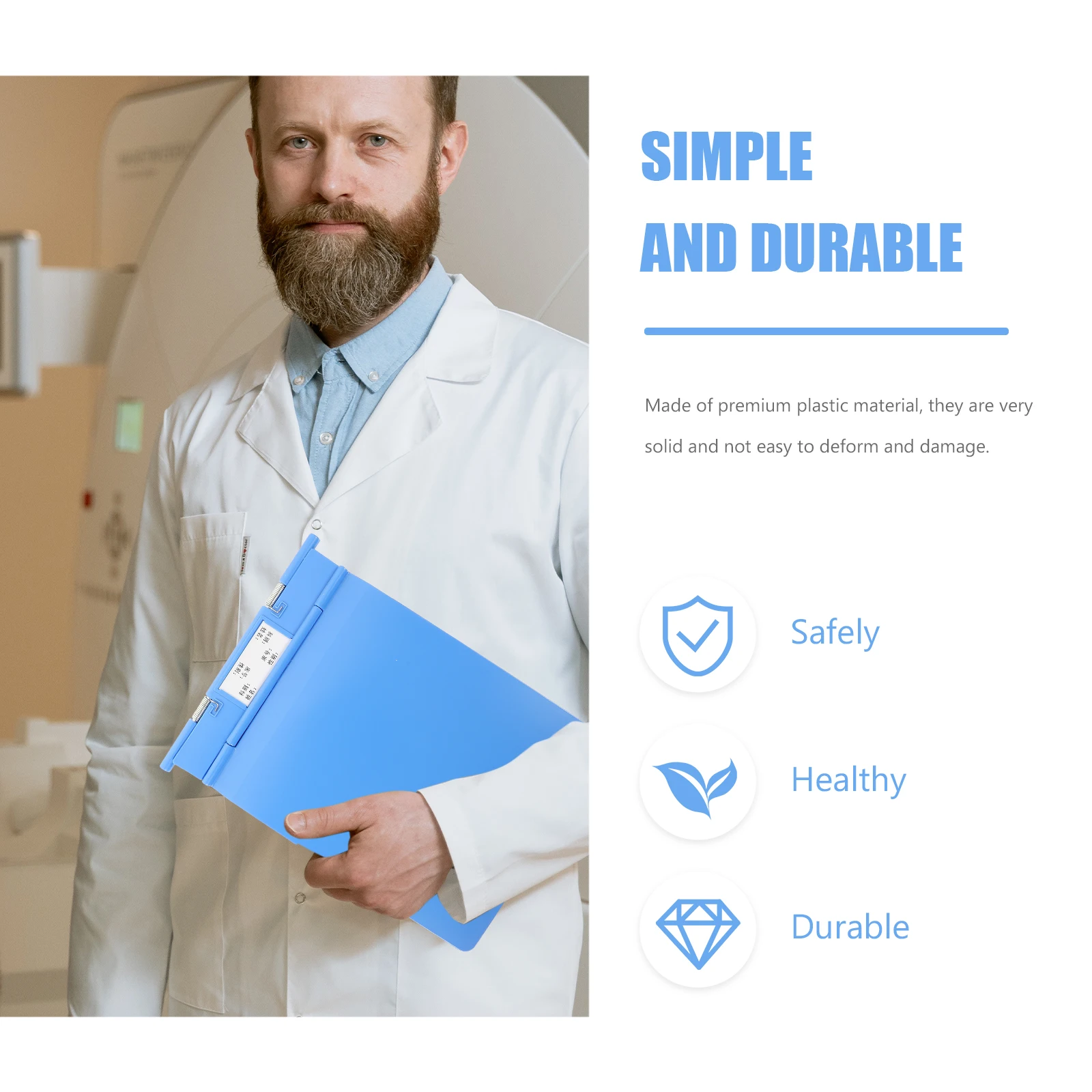 

Nurse Clipboard ABS Material Lightweight Hospital Use Smooth Surface Plastic Document Holder Storage Clipboards History