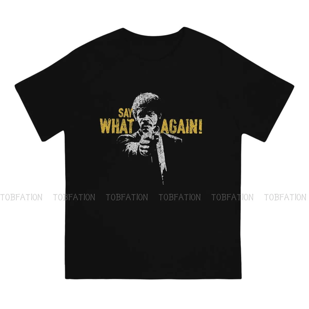 Pulp Fiction Movie Say What Again! - Jules Winnfield T Shirt Classic Punk High Quality Tshirt Oversized Crewneck Men Clothes