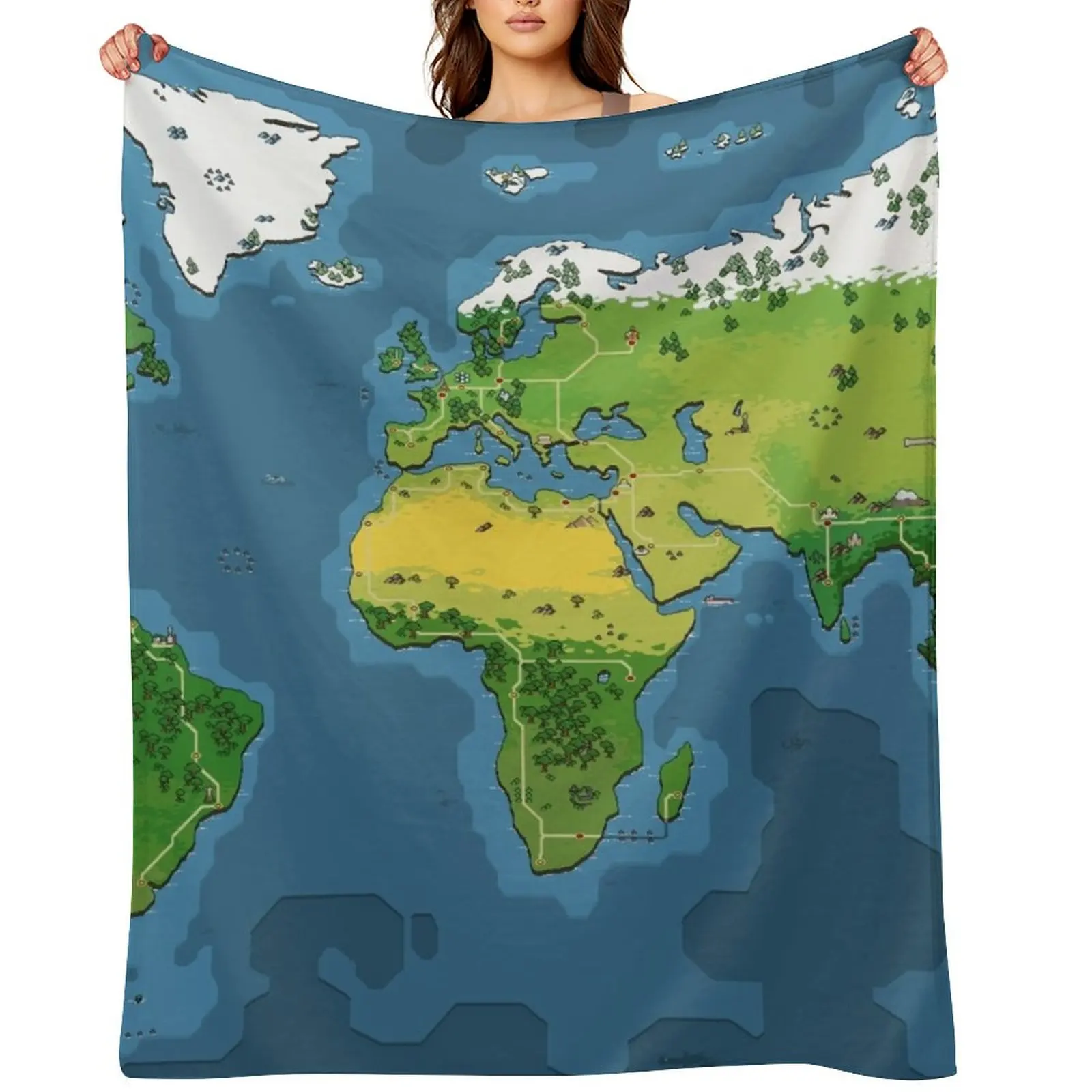 Mushroom Style: Earth Throw Blanket anime warm for winter Luxury St Loose Blankets