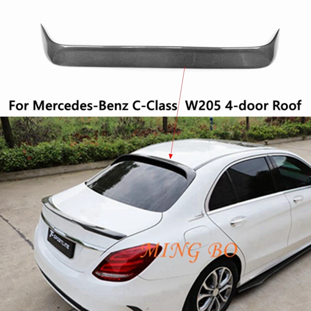 

For Mercedes-Benz C-Class C205 W205 4-door carbon fiber rear Roof spoiler trunk wing 2015-2023