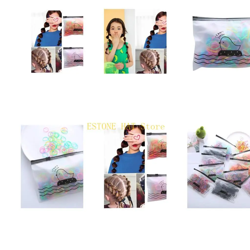 49MF 1Bag Rubber Bands Elastic Hair Ties Hairband For Adult Children Daily Hairstyle