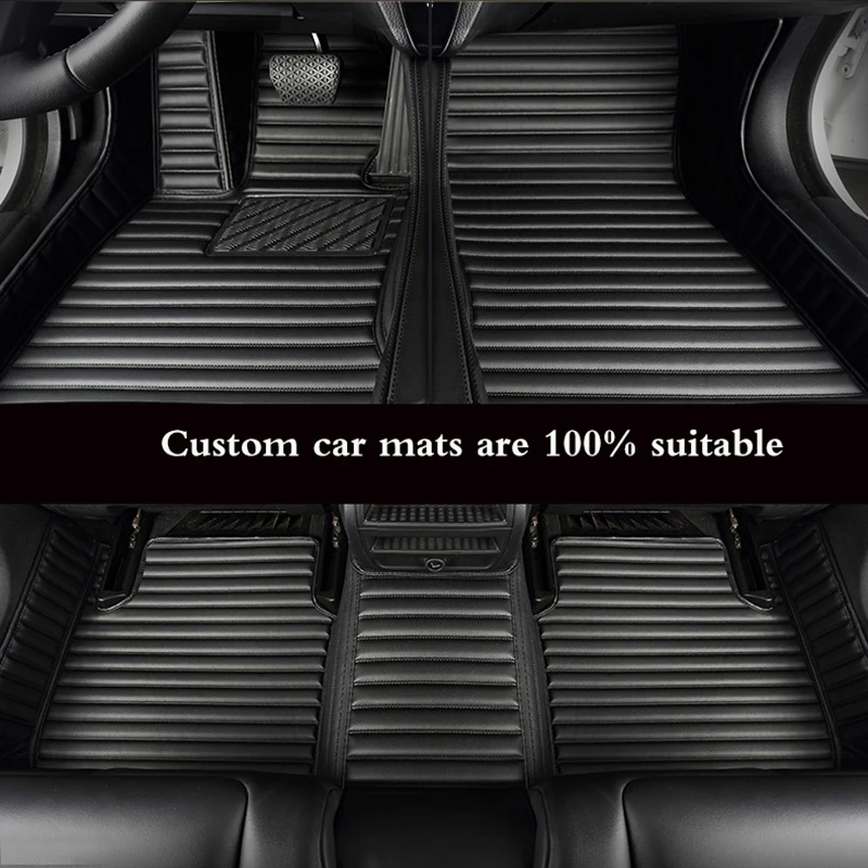 

Striped Pu Leather Car Floor Mat for BMW F22 2 Series Coupe 2 Doors 2015-2019 Year Interior Details Car Accessories Carpet