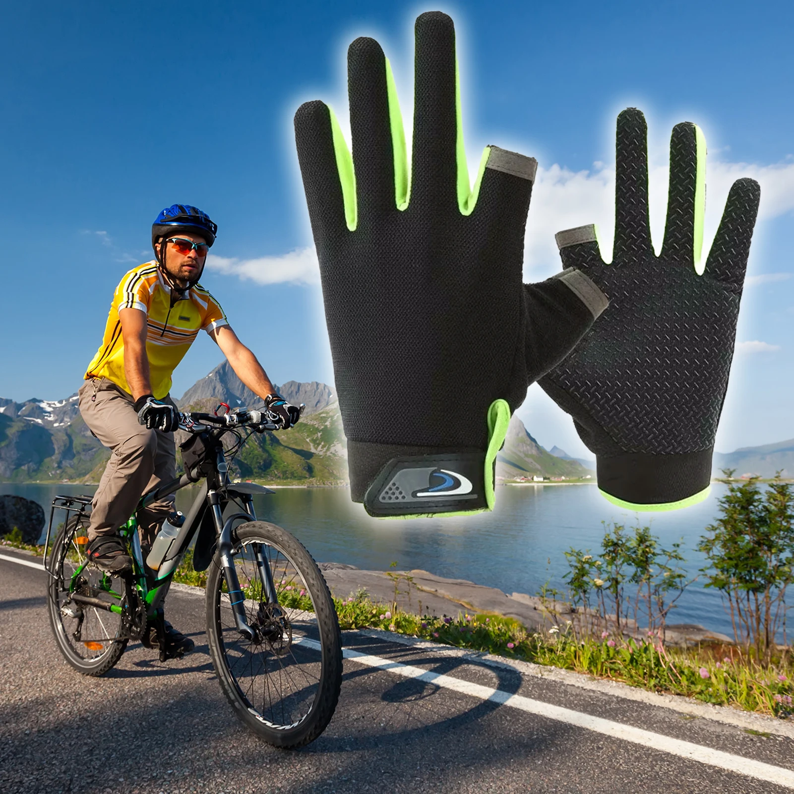 Fishing Gloves Sun Protection Breathable Fingerless Cycling Sports Gear Anti Slip Touch Screen Outdoor Accessories