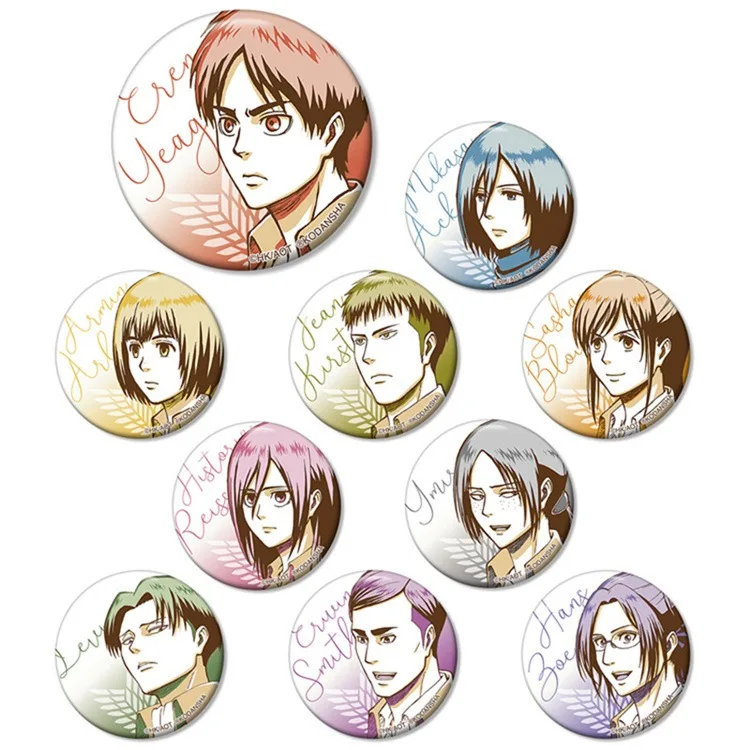 

Атака Титанов Леви Акерман Микаса Акерман Ханж Зои Значок Булавка Брелок Товар Аниме Манга Коллекционный Подарок