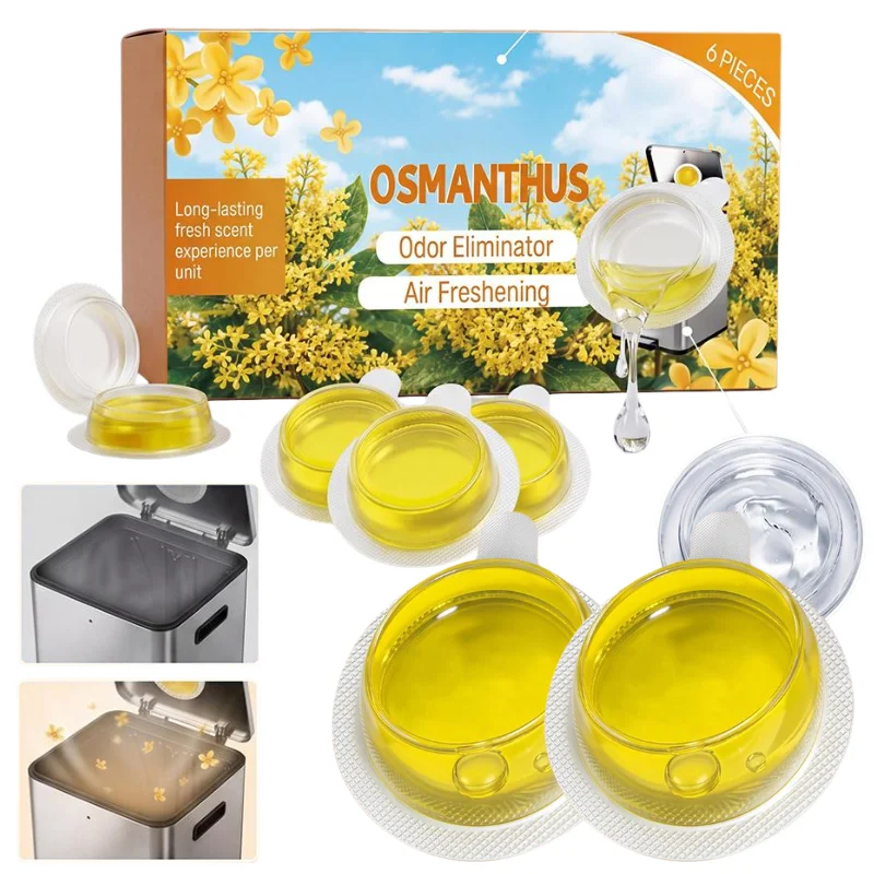 Garbage Can Air Freshener Lavender Osmanthus Scent Gel Odor Removal Capsule For Kitchen Waste Bin Fresh Smell For Home Apartment
