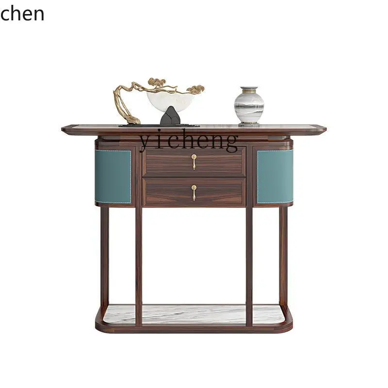 YFY new Chinese-style aisle against the wall special storage porch cabinet entry light luxury decoration all solid wood