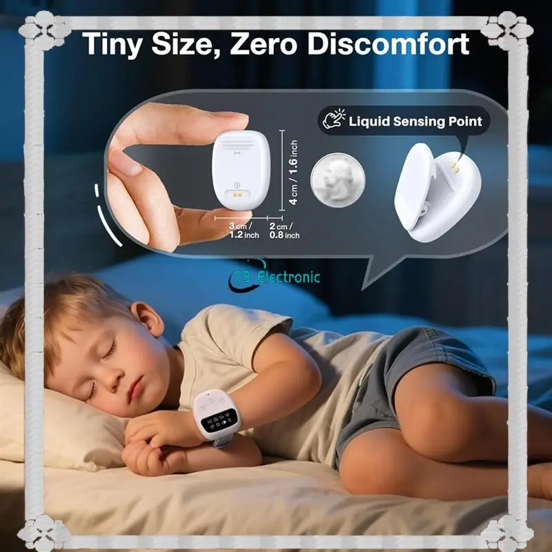 24-Hour Delivery Wireless Bedwetting Alarm, Rechargeable, With 3 Modes, Waterproof And Reusable, Suitable For Seniors And Childr