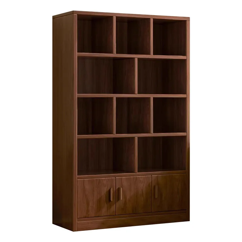 

Solid wood, bookshelf shelf floor-to-ceiling simple cabinet