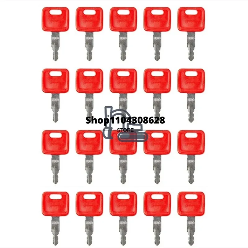 20PCS for John Deere & Hitachi Excavator Ignition Keys for Case Dozer New Holland H800 AT194969 AT147803 4286465