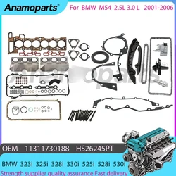 Engine parts timing chain Full Gasket kit for 2001-2006 BMW M54 325i 328i 330i 525i 528i 530i X3 X5 Z3 2.5L 3.0L 11141707260