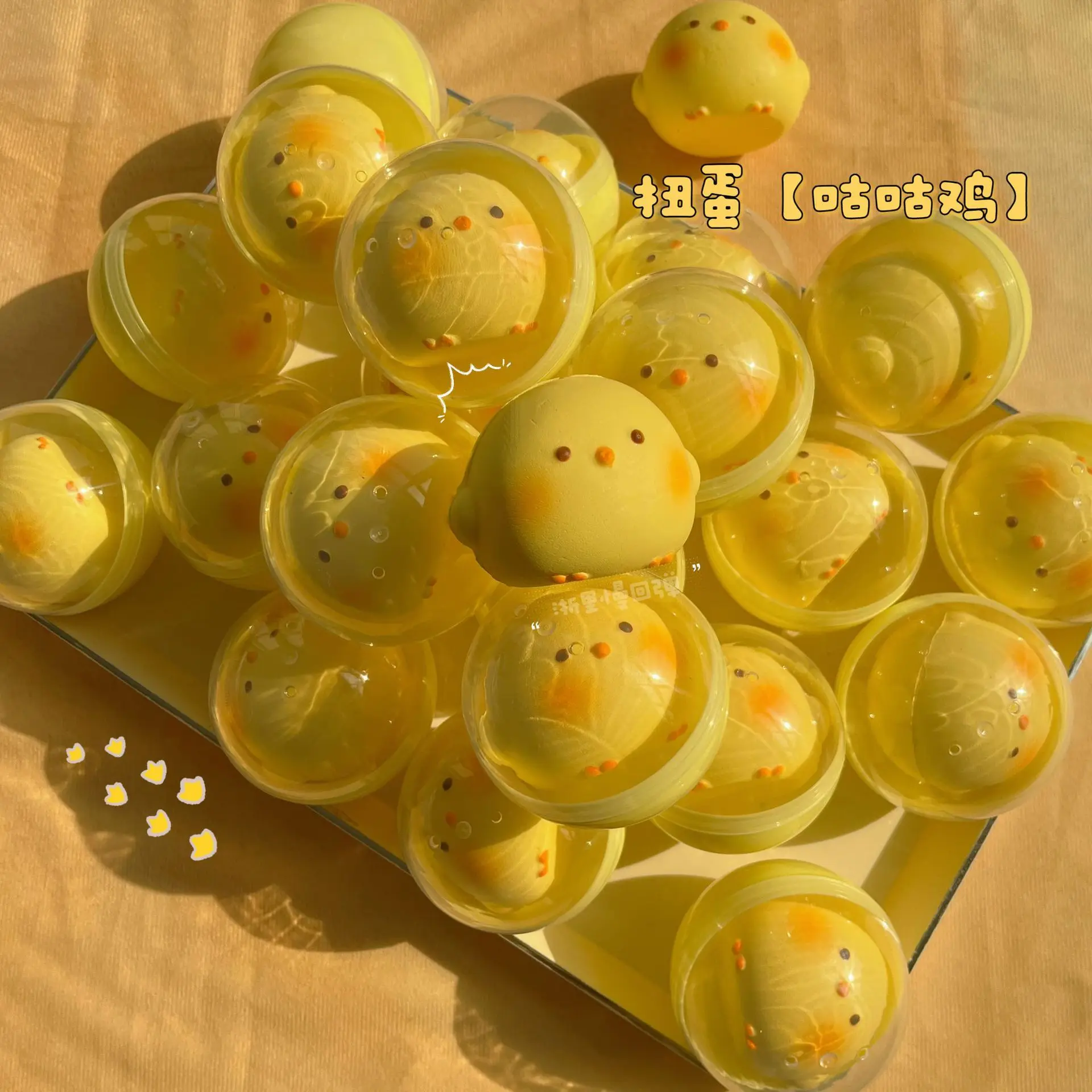 Squishy fidget pu recuperação lenta bonito pintinho pitada fidget engraçado espremer molhado macio dos desenhos animados frango torcido ovo bola brinquedo festa presente