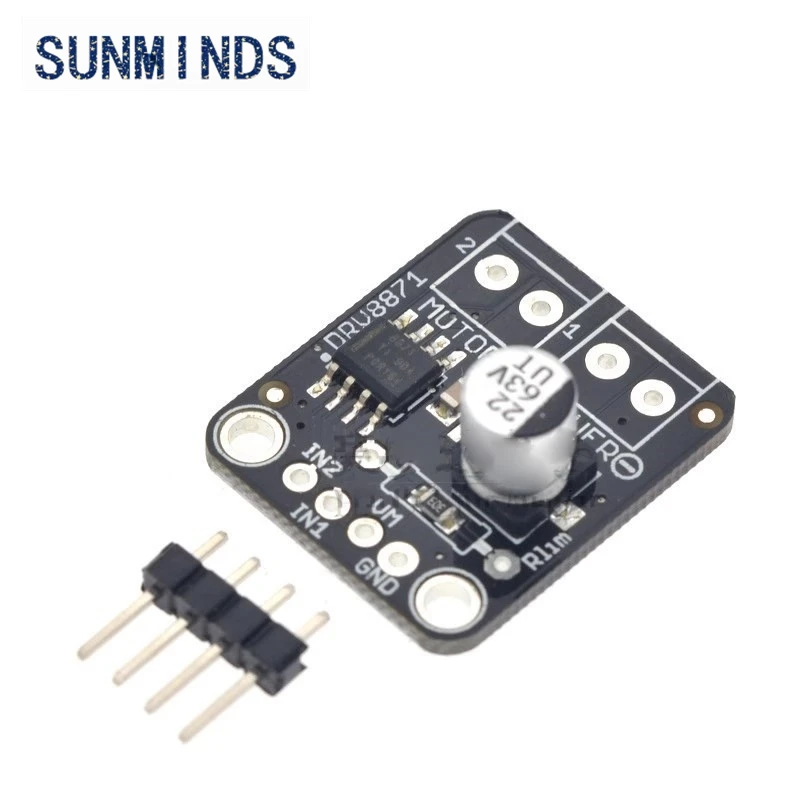 DRV8871 Brushed DC Motor Driver Board H-Bridge 6.5V-45V PWM Controller Module 3.6A Current Sense for Arduino