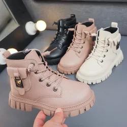 BotaGirl Scarpa Autunno Inverno Stivaletti per ragazza Moda antiscivolo Ragazzo PULeather Stivaletti corti Bambini Corea Stivale Autunno Stivale per bambina