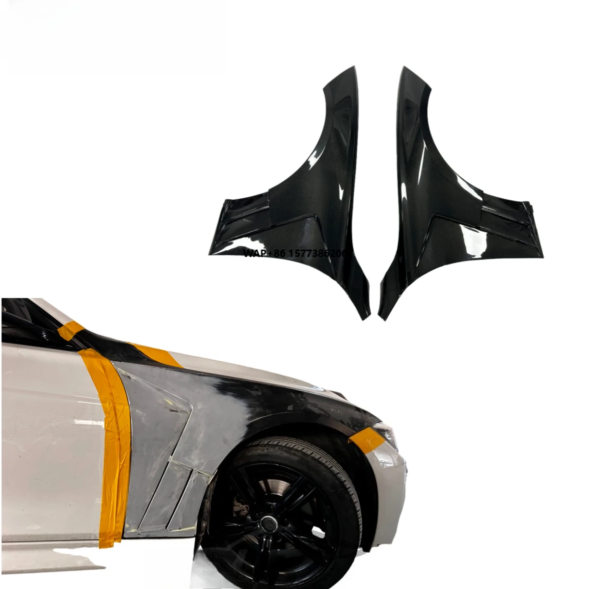 

High Quality Carbon Black Carbon Fiber Leaf Plate for 3 Series F30/F35 with Easy Installation and Retrofit/Upgrade