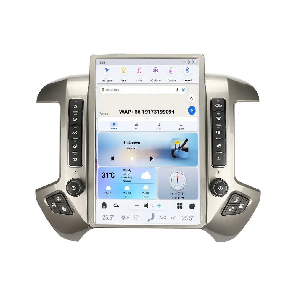 14.4 Carplay for Silverado GMC Tahoe 2014-2019 Android 13 Car Navigation Multimedia Player Head Unit Car Radio