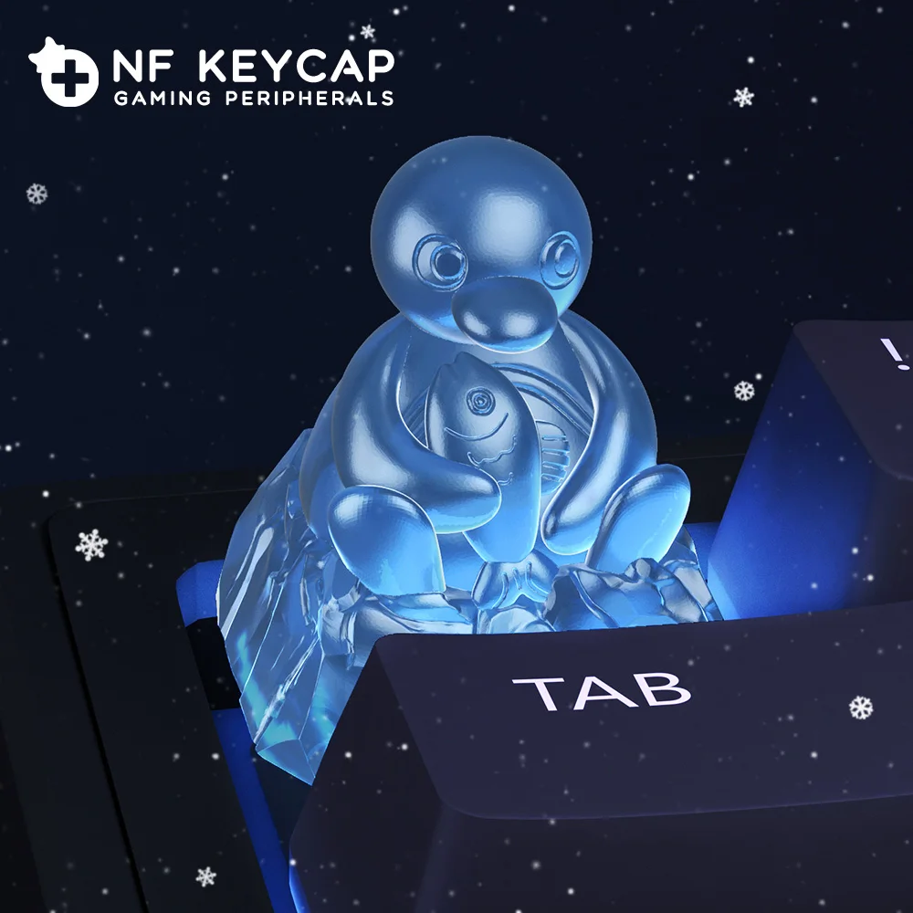 Cute Pingu Penguin Mechanical Keyboard Keycaps Personalized Toy Figure Keysets For Gamers And Collectors