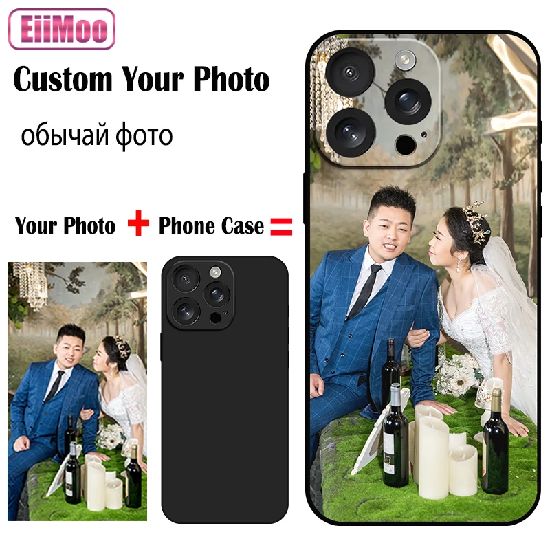 Custom Photo Case For iPhone 15 16 XR X XS 14 13 12 Plus Mini 11 Pro 13Pro 15Pro 16Pro Max SE 2020 2022 DIY Name Image TPU Cover