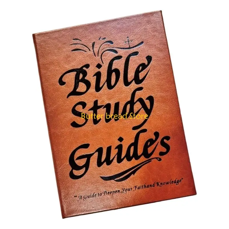 Picture 5: W89C Leather Bible Study Journal With 66 Pages 21x14cm Portable Travel Bible Study Guide Notebook for Note Taking Journaling